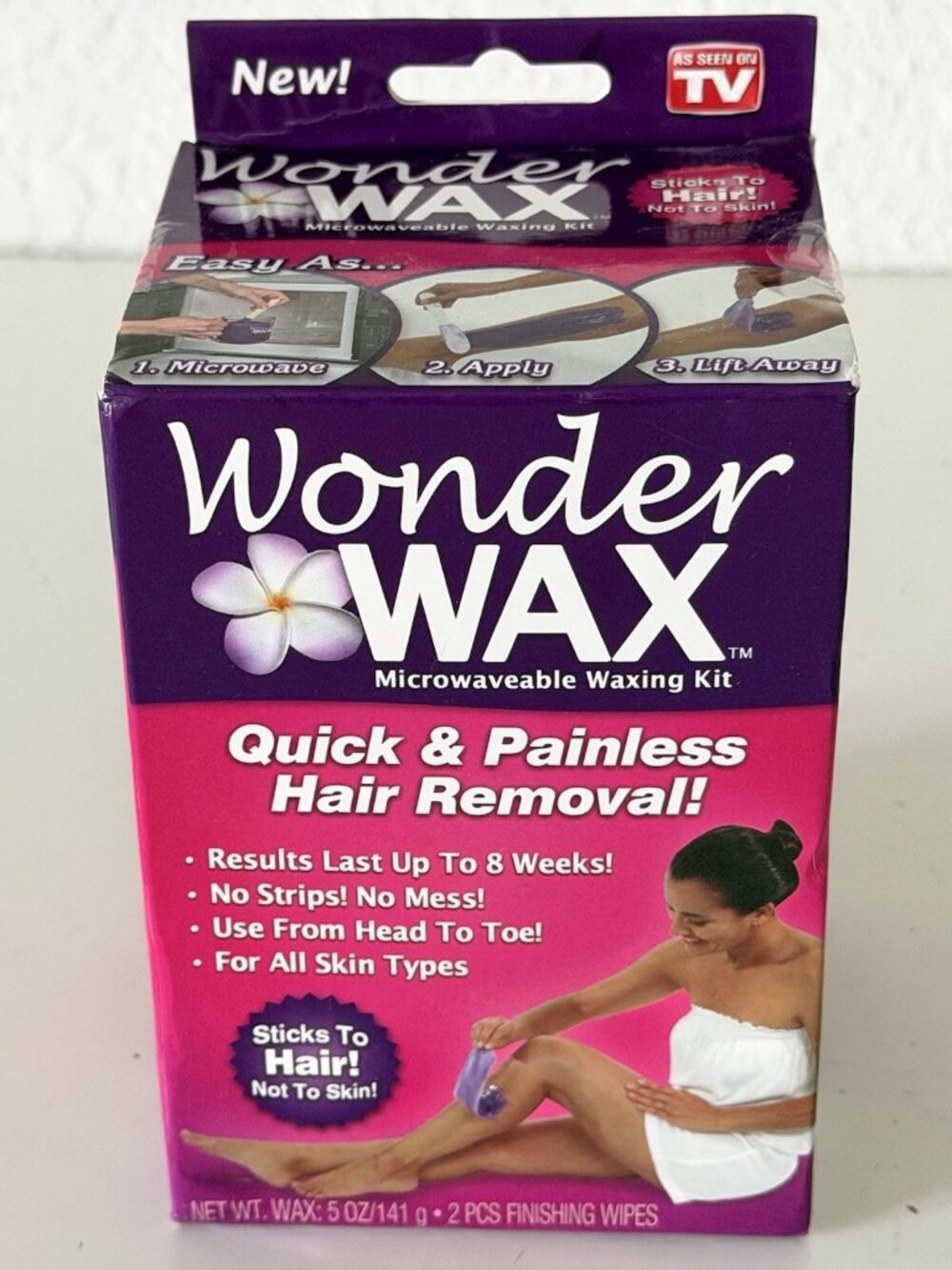 Deluxe Wonder Wax Hair Removal Microwaveable Kit Purple NEW in Box Sealed